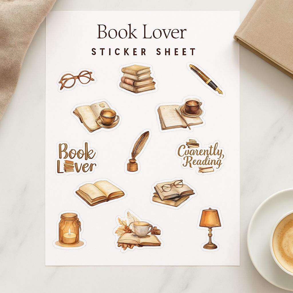 Book Lovers Digital Stickers