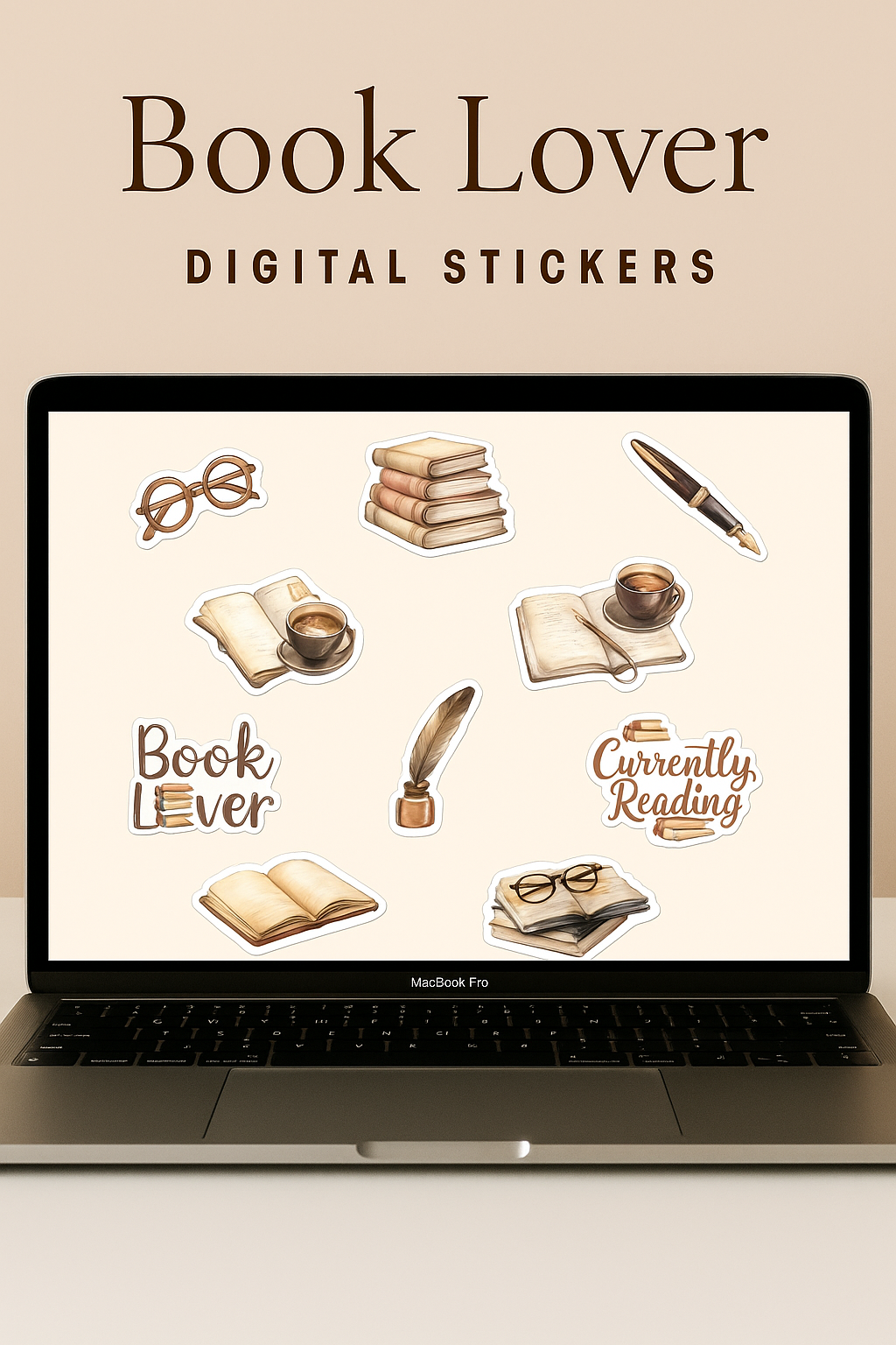 Book Lovers Digital Stickers