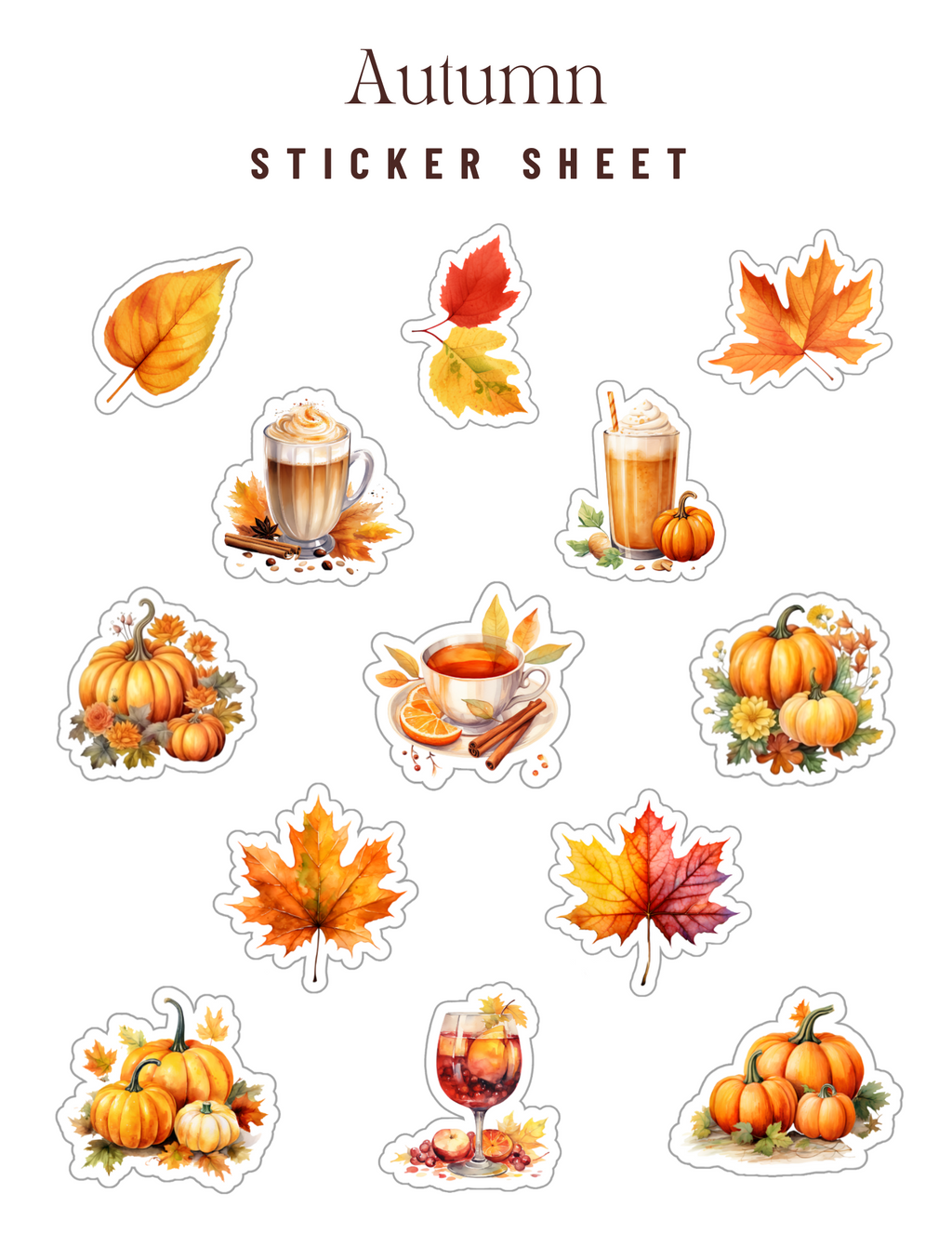 Digital Autumn Sticker Pack