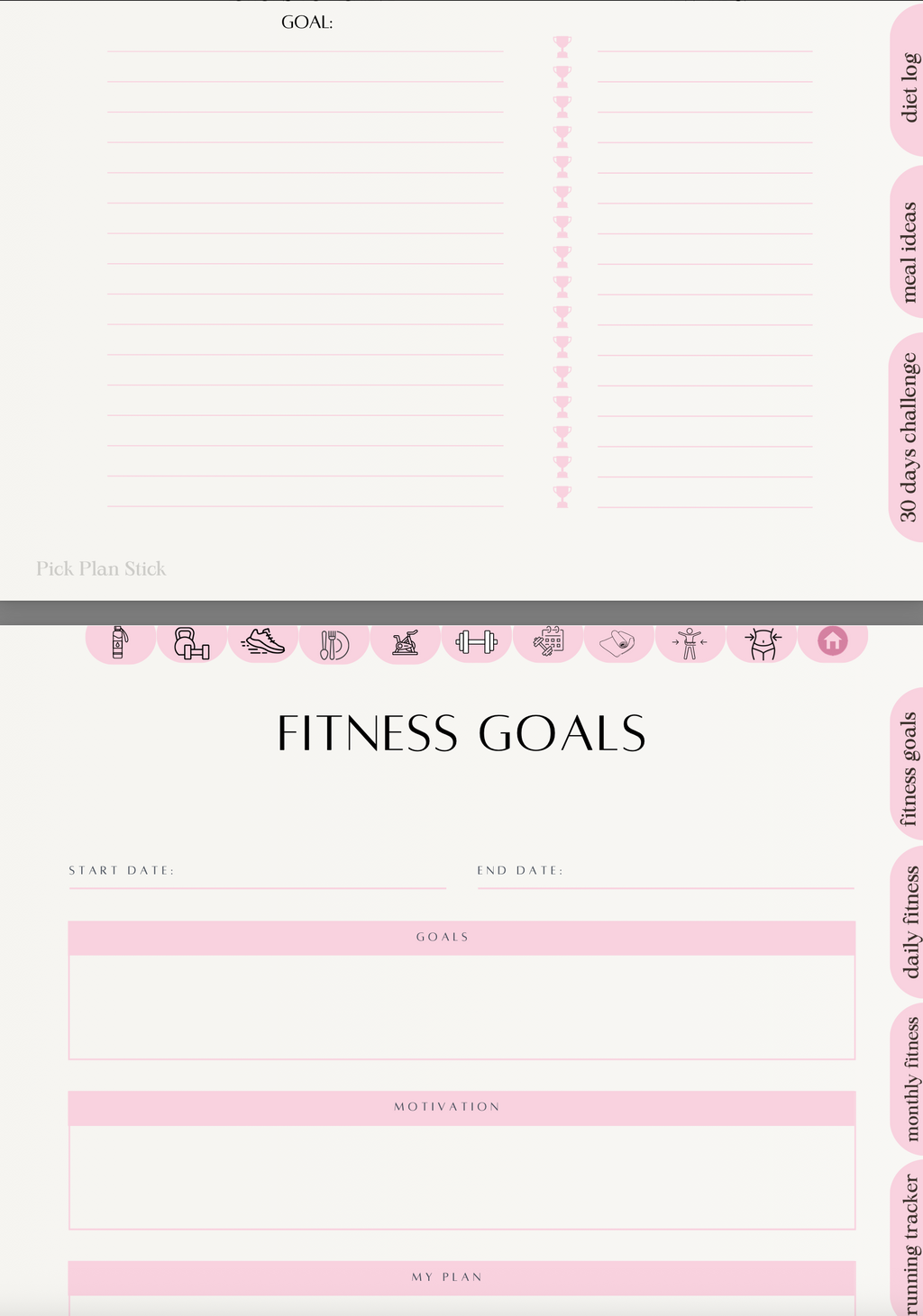Digital Fitness Journal Hers
