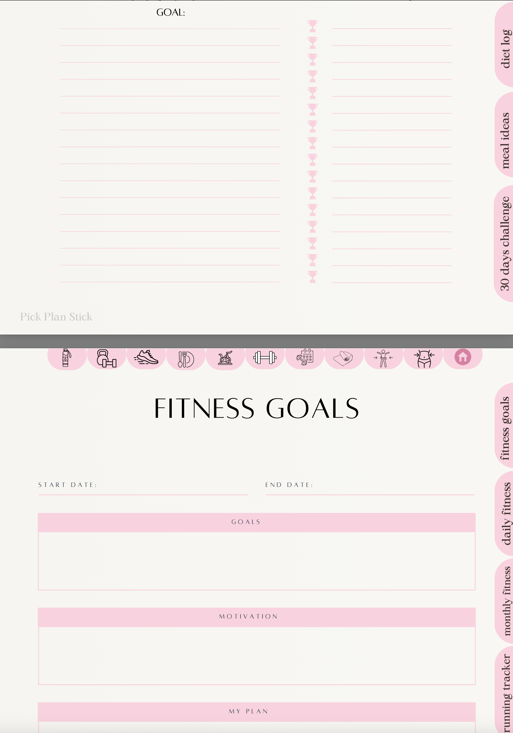 Digital Fitness Journal Hers